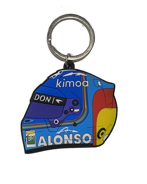 Fernando Alonso Formula 1 Helmet Keychain - 2018