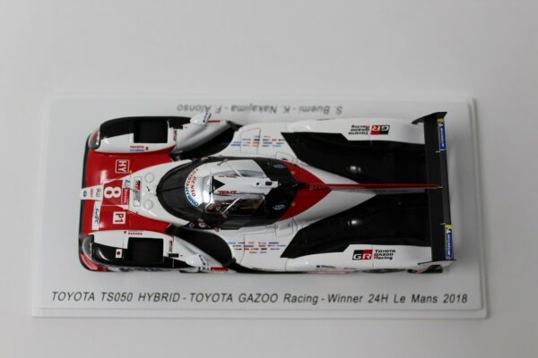 Toyota Hybrid TS050 TS050 Nº8 24h Le Mans 2018 Replica Car 1/43 scale Fernando Alonso.
