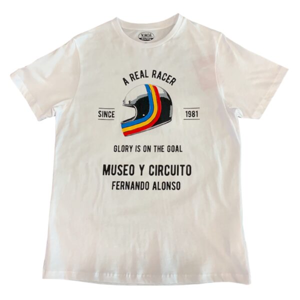 CAMISETA CASCO RETRO MUSEO Y CIRCUITO by KIMOA (Adulto)