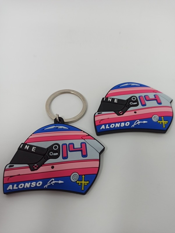 Fernando Alonso Alpine Helmet Keychain 2022