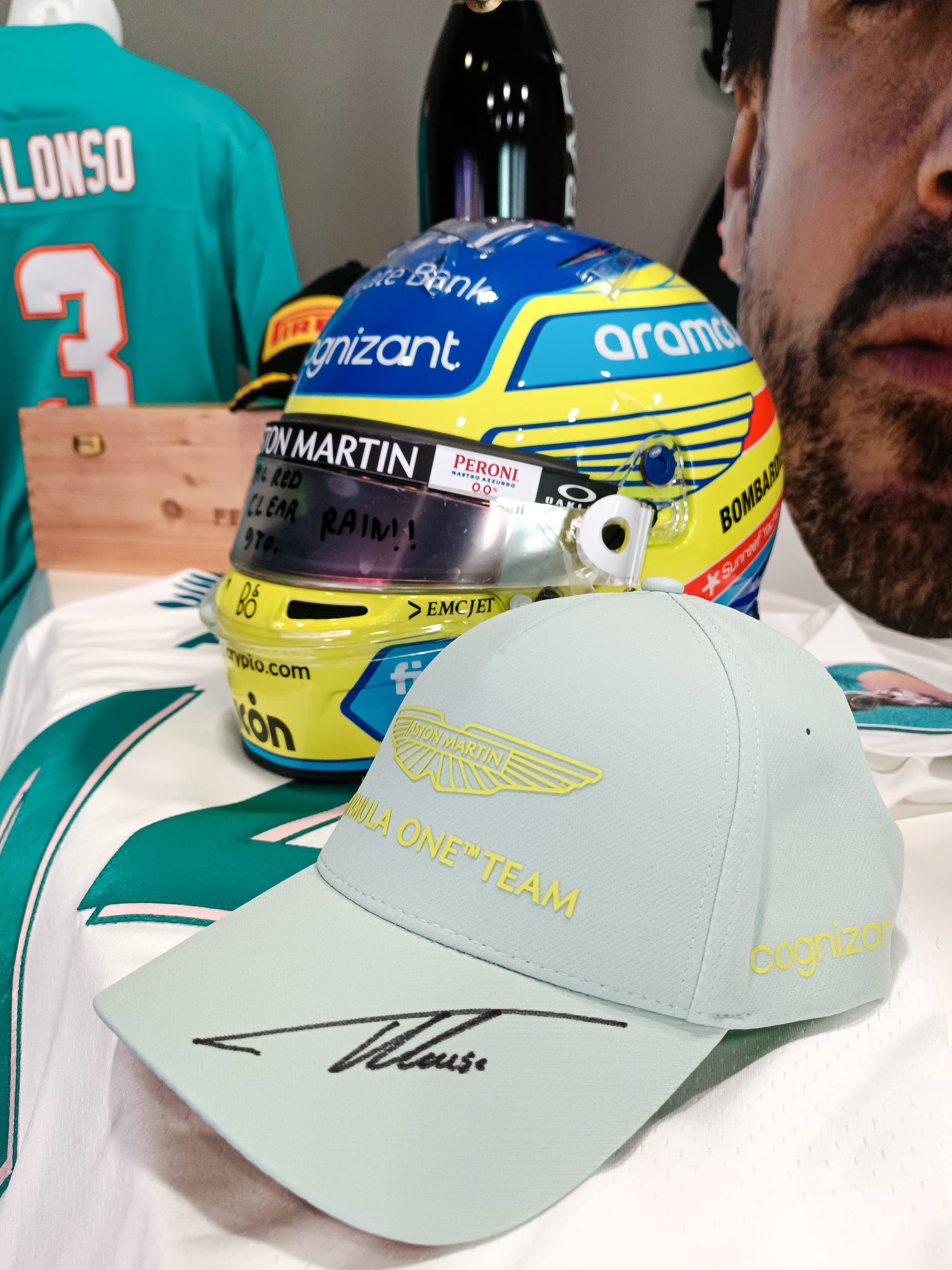 Gorra Fernando Alonso Aston Martin F1 Edicion Mexico Genuina