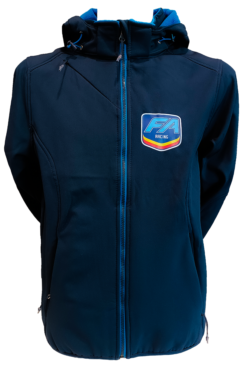CHAQUETASOFTSHELL FA RACING AZUL Museo y Circuito Fernando Alonso