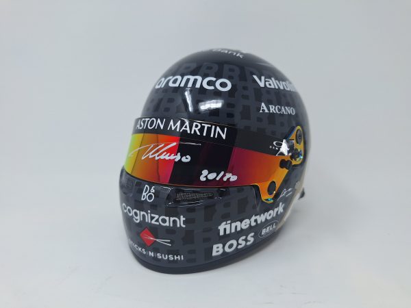 MINI CASCO EDICIÓN ESPECIAL AM24 SILVERSTONE FIRMADO POR FERNANDO ALONSO - Imagen 5