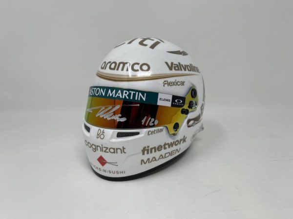 MINI CASCO EDICIÓN ESPECIAL AM25 CHINA FIRMADO POR FERNANDO ALONSO - Imagen 2