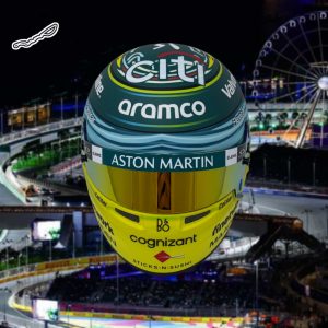 MINI CASCO 1/2 GP ARABIA 2025 ASTON MARTIN