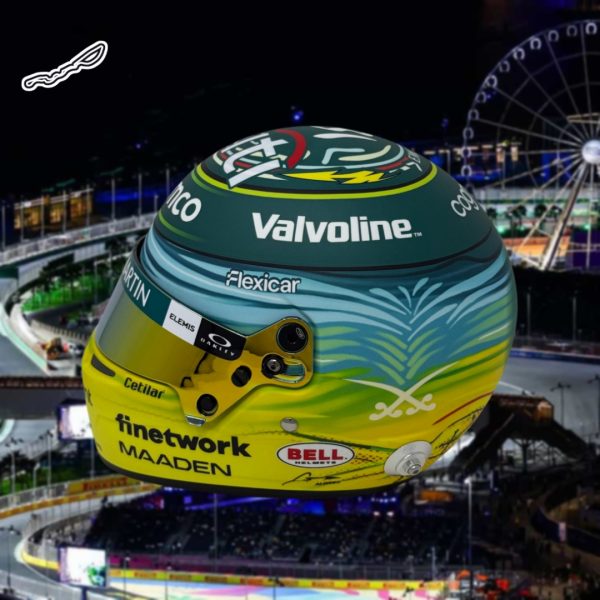 MINI CASCO 1/2 GP ARABIA 2025 ASTON MARTIN - Imagen 2